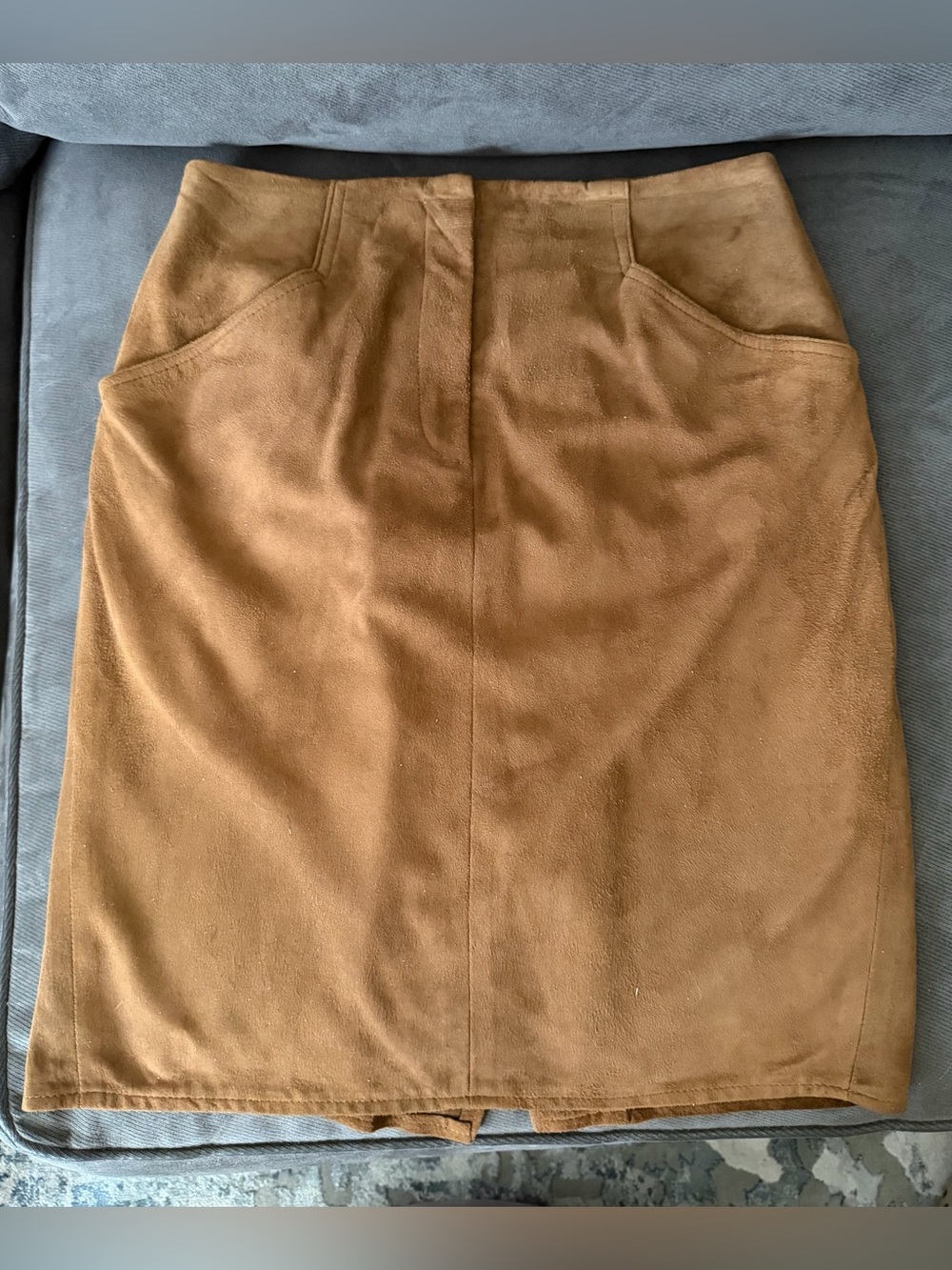 Vintage NWT Vakko from Pepi Sports Classic Tan Suede Pencil Skirt Size 8